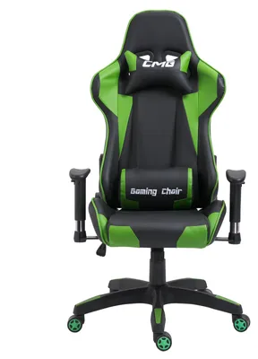 Produktbild von GAMING Drehstuhl in schwarz/grün Bürostuhl Racer Chefsessel Schreibtischstuhl, höhenverstellbar, Wippmechanik