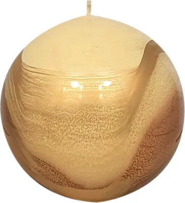 Produktbild von Kugelkerze "Design Lotos" sand/cappuccino Ø 100 mm