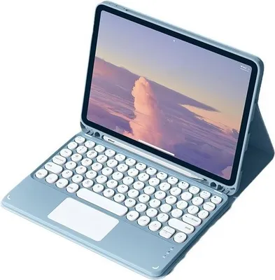 Image de Étui INF avec clavier Bluetooth pour Galaxy Tab S7+ Bleu