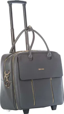 Produktbild von Damen rollende Aktentasche Trolley dunkel grau Bowatex, Laptoptrolley Tasche
