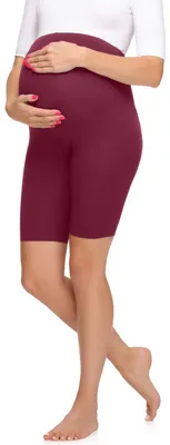 Produktbild von Merry Style Damen Kurze Umstandsleggings aus Viskose MS10-299 (Weinrot, S)