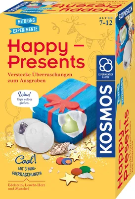 Immagine prodotto di KOSMOS Happy Presents, Experimentierkasten, Kreativset, Gips, Geschenke, ab 7 Jahren, 658120