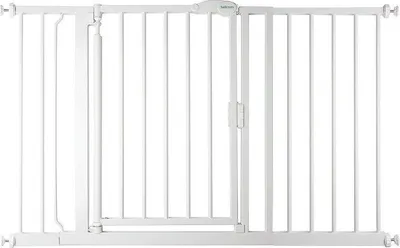 Produktbild von Safetots Druckmontage Selbstschließendes Treppengitter, 125.4cm - 132.4cm, Weiß