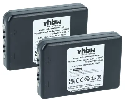 Produktbild von vhbw 2x Akku Ersatz für Autec R0BATT00E08A0, LPM02 für Industrie-Funkfernsteuerung Fernbedienung (1400 mAh, 7,4 V, Li-Ion)