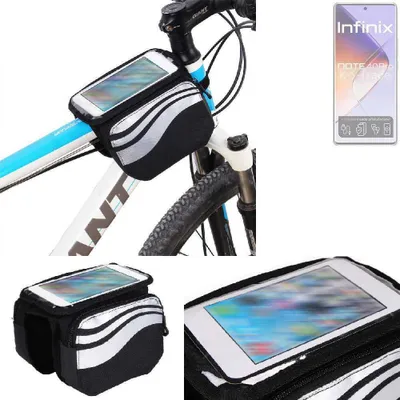 Produktbild von K-S-Trade Rahmentasche Fahrrad-Halterung kompatibel mit Infinix Note 40 Pro Rahmenhalterung Fahrrad Handyhalterung Fahrradtasche Handy Smartphone