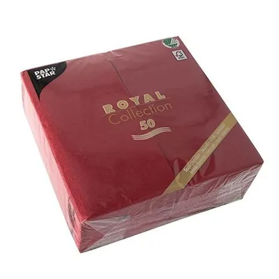Produktbild von Papstar Servietten, bordeaux "ROYAL Collection" 1/8-Falz 40 x 40 cm 5 x 50 Stück