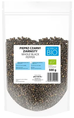 PIEPRZ CZARNY ZIARNISTY BIO 500 g - HORECA