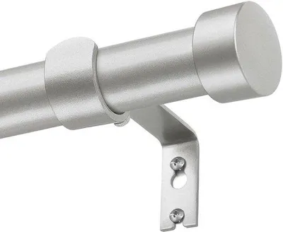 Obrázek produktu pro Výsuvná záclonová tyč, stříbrná, 80–304 cm