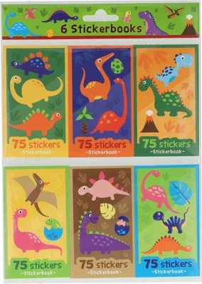 Image de Sticker Uitdeelboekjes Dinosaurus, 6st.