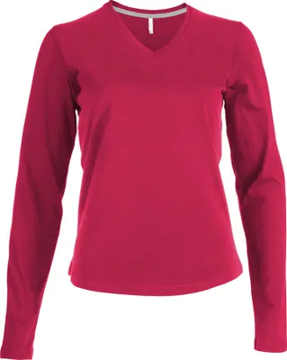 Immagine prodotto di Kariban T-shirt donna a maniche lunghe con scollo a V
