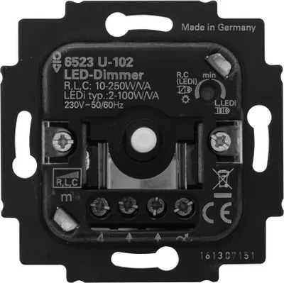 Obrázek produktu pro Tlaková přepínací stmívací vložka, LED stmívač, 2-100W/VA, ovládání fáze náběžné hrany