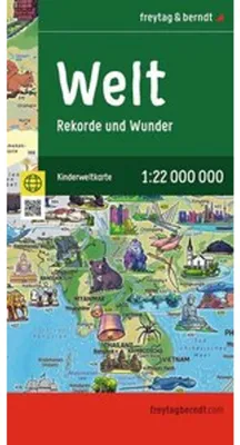 Obrázok produktu pre Mapa ciest od spoločnosti freytag & berndt, svetová mapa pre deti, mierka 1:22 milióna.
