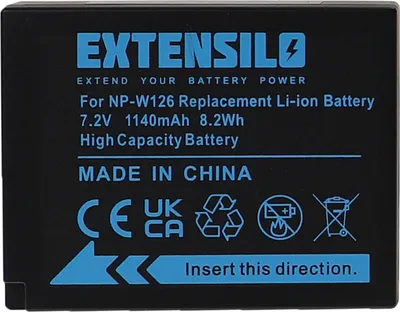 Produktbild von EXTENSILO Akku kompatibel mit Fujifilm FinePix HS50EXR, HS50, HS33EXR, HS30EXR Kamera (1140 mAh, 7,2 V, Li-Ion)