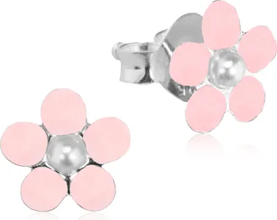 Produktbild von LUISIA Ohrstecker Blume - 925 Sterling Silber Rosa