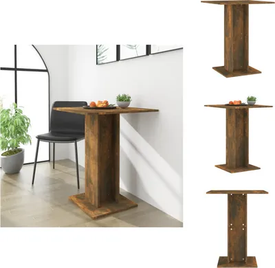 Produktbild von vidaXL Bistrotisch Räuchereiche 60x60x75 cm Holzwerkstoff -  Esstische