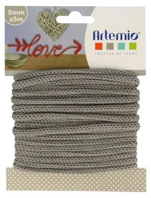 Zdjęcie produktu dla Artemio 13001050, Rękodzieło, Szary, 5 m, 5 mm
