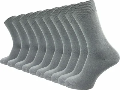 Produktbild von Gawilo  100% Baumwolle Socken (10 Paar) | Komfortbund venenfreundlich | Herren & Damen, Grau / 43 - 46