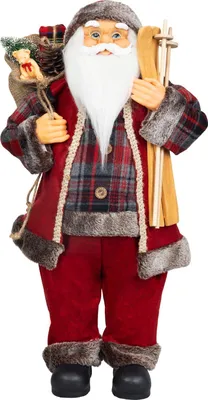 Obrázek produktu pro Dekorace MagicHome Vánoce, Santa, s dárkem, červený, 60 cm