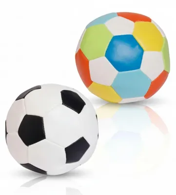 Produktbild von Softball Wurfball Spielball - 10 cm - Schwarz-Weiß und Mehrfarbig - Hochwertiges Material -  Germany
