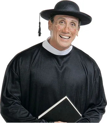 Produktbild von Priester Hut - Pastor Kopfbedeckung - Pfarrer schwarzer Hut Kirche