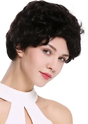 Produktbild von WIG ME UP Perücke Echthaar Herren Damen kurz schwarz NG-HH-13-1B