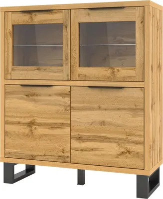 Immagine prodotto di Vetrina da sala 120x45x140cm Wotan rovere 4 ante