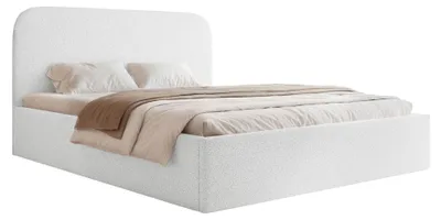 Obrázek produktu pro Selsey Sonvivo - Čalouněná postel 160x200 s podnoží, bouclé, bílá