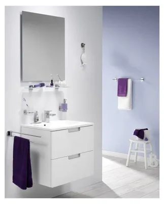 Produktbild von Becherhalter Chrom im Softcube-Design, bohrfreie Montage mit Tigerfix-Befestigungsset
