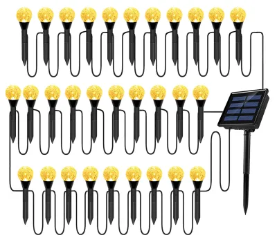 Obrázek produktu pro Sada solárních bublinových trávníkových lamp pro venkovní použití, dekorace krajiny, IP65, vodotěsná solární LED svítidla pro cesty/dvůr/zahradu