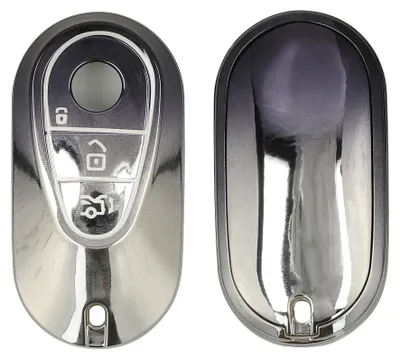 Produktbild von kwmobile Schlüsselhülle für Mercedes Benz 3-Tasten Smart Autoschlüssel Hülle - Autoschlüssel Schlüssel Hülle aus TPU Silikon - Schlüsselschutz Gehäuse