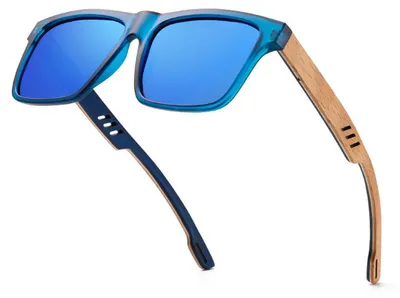 Produktbild von Holz Sonnenbrille 1 Stück, Polarisiert, Quadratisch, Bamboomaterial, Für Casual Fashion Und Alltagsträger