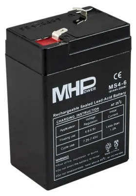 Produktbild von Pb-Batterie MHPower VRLA AGM 6V/4Ah (MS4-6)