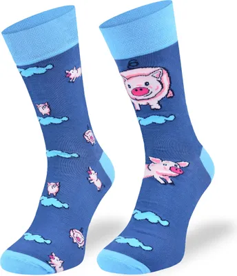 Produktbild von SKIETY Bunte Lustige Socken für Erwachsene Baumwolle, Schweine - 43-46
