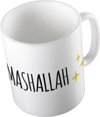 Produktbild von Huuraa Kaffeetasse Mashallah Emoji Geschenk Tasse Weiß 330ml Mashallah Emoji Präsent