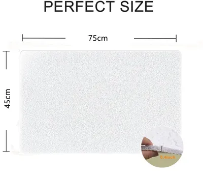 Immagine prodotto di Tappetino da doccia in PVC morbido, 45 x 75 cm, antiscivolo, antibatterico, per il bagno