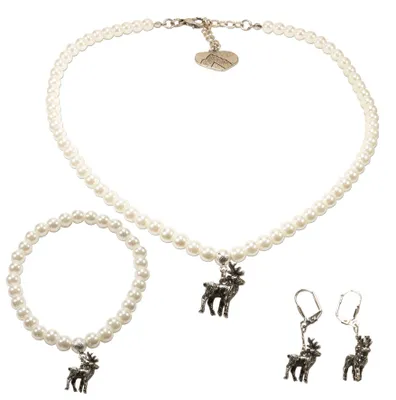 Produktbild von Alpenflüstern Trachtenschmuck-Set Perlen-Trachtenkette, Trachten-Armband und Tra