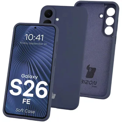 Produktbild von Silikon Handyhülle für Galaxy S26 FE, Bizon Soft Case, Dunkelblau