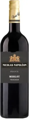 Produktbild von Nicolas Napoleon Merlot Rotwein trocken beerige weich vollmundig 750ml
