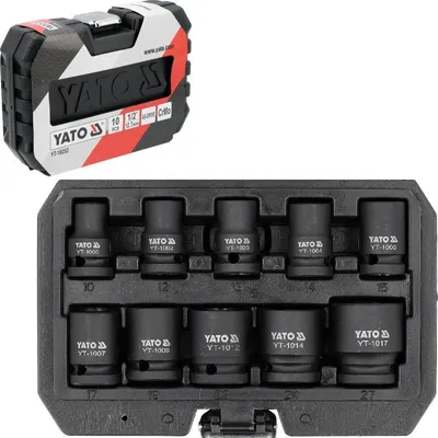 Obrázek produktu pro Sada rázových hlavic 1/2" Yato 10el.