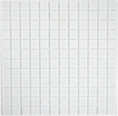 Produktbild von Mosaikfliese Transluzent Glasmosaik Crystal superweiß BAD WC Küche WAND MOS63-0101