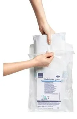 Produktbild von Hartmann Foliodress Comfort verstärkt Größe M Einwegkittel | Karton (1 Karton)