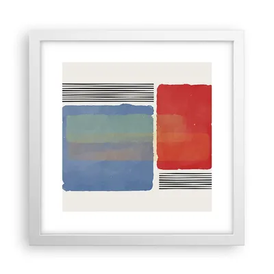 Produktbild von Gerahmtes Poster - Weißer Rahmen - Stück Geometrisch Rechtecke - 30x30 cm - Wand Bild - Wanddeko - Wandbilder - Kunstposter - Wandposter - Bilderrahmen - Bilder - Kunstdruck - P2WAC30x30-4809