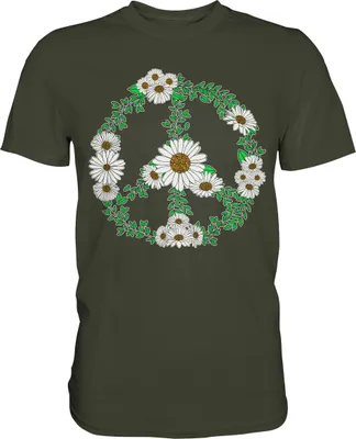 Produktbild von Peace Gänseblümchen Shirt Gärtner Motiv – Urban Khaki / XXL