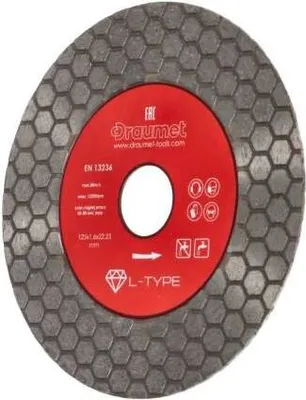 Image de Disque diamant pour tronçonner et meuler L-TYPE 125 x 1,6 mm, DRAUMET PREMIUM