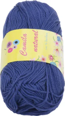 Image de Fil CAMILA naturel - 50g / 125 m - Bleu