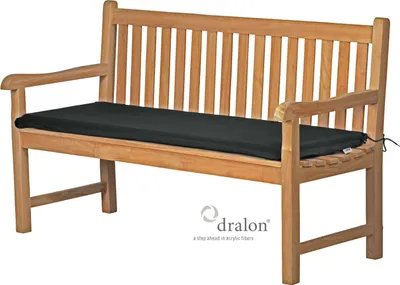 Produktbild von Bankpolster 160x47 cm anthrazit grau als Polster für Holzbank waschbares und UV-beständiges Sitzkissen Auflage Gartenbank