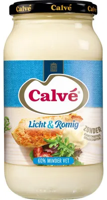 Obrázek produktu pro Calvé Saus Pot Majonéza Light & Romig, 450 g - Krémová světlá majonéza