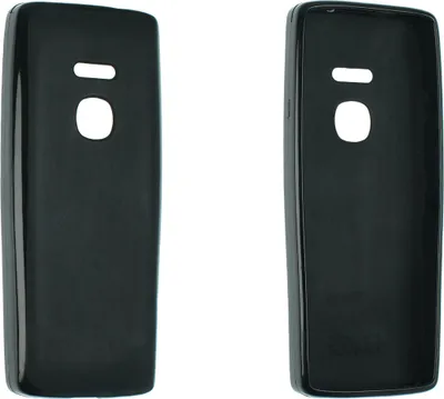 Two black phone cases are shown side-by-side against a white background.