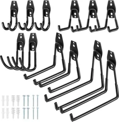 Image de Support mural robuste pour garage - Rangement pour outils - Étagère murale pour outils de garage - Organisateur d'outils pour garage