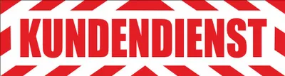 Produktbild von INDIGOS UG - Magnetschild "Kundendienst" mit Rahmen 30 x 8 cm - Magnetfolie für Auto / LKW / Truck / Baustelle / Firma